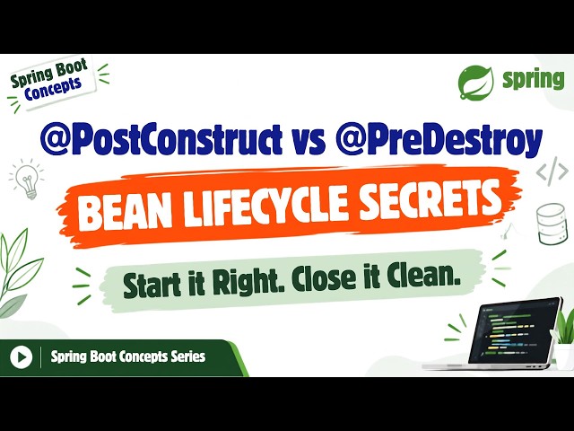@PostConstruct vs @PreDestroy | Spring Boot Bean Lifecycle with Real Project Code