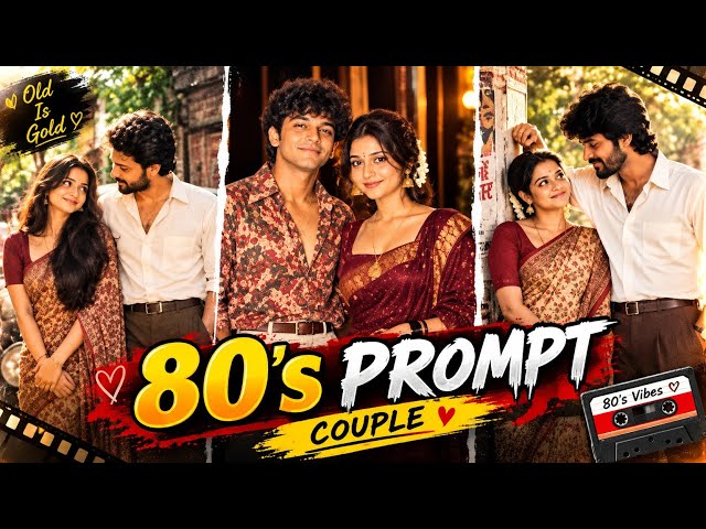 Trending 80’s LOOK Couple Ai Photo Editing In ChatGPT | 80’s Look Couple Ai Photo Kaise Banaye? 🔥