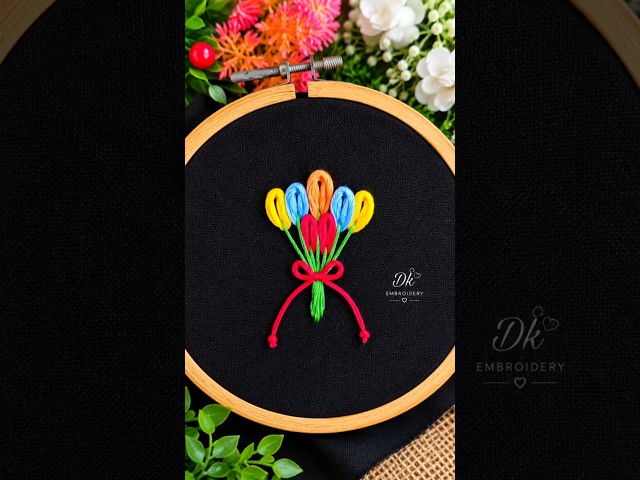 Flower Bouquet Embroidery #embroidery #shorts #diy #dua #wazifa #fyp