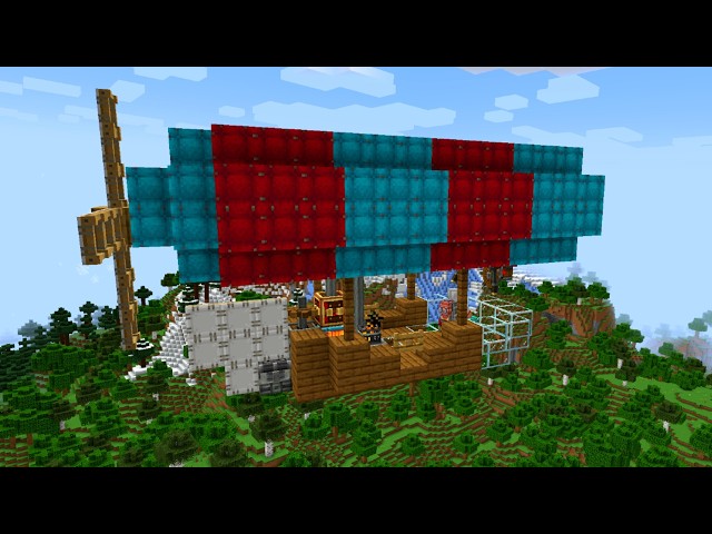 The Airship Rises | Minecraft Create Aeronautics Let's Play | Mr Blockheads Big Isle Episode 4