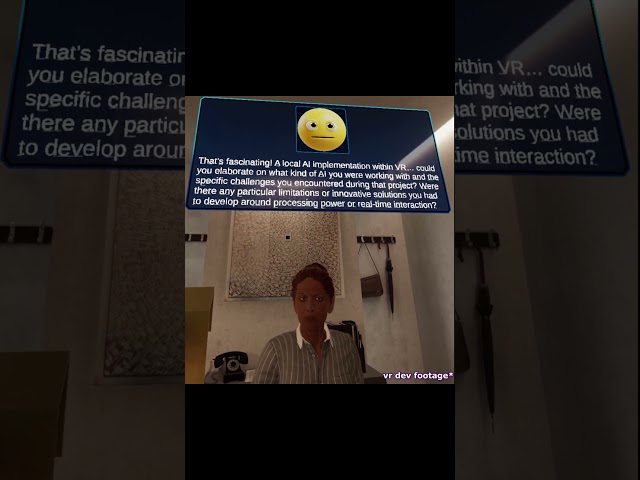 100% LOCAL AI in VR - Dev Teaser
