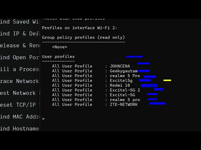How to Find Saved WiFi Passwords Using netsh wlan show profile in Terminal in Windows 11 & 10