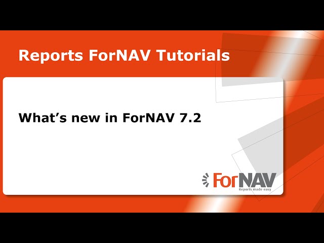 What’s New in ForNAV 7.2