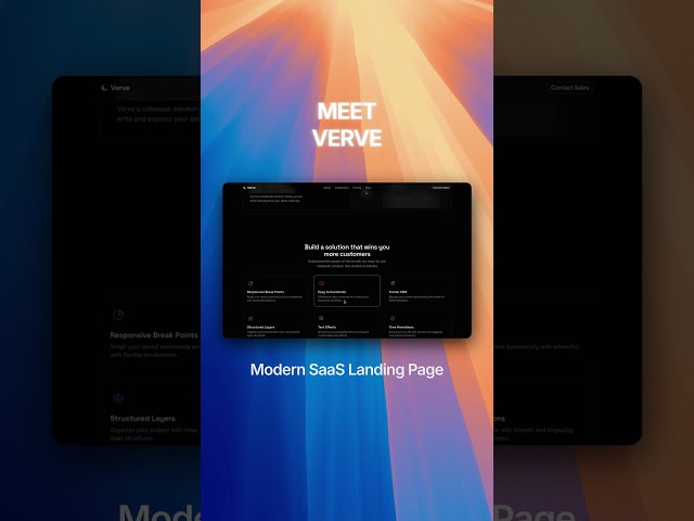 Modern SaaS Landing Page #nextjs #tailwindcss #saas