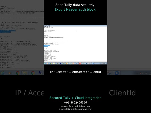 Send Tally data securely — the Export Header auth block for cloud APIs #TallyTDL #GSP
