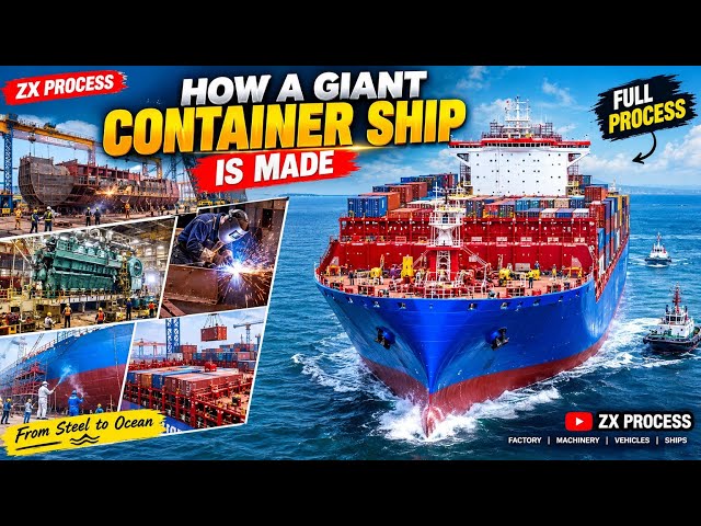 How a Giant Container Ship Is Made 🚢 | Full Shipbuilding Process | ZX Process