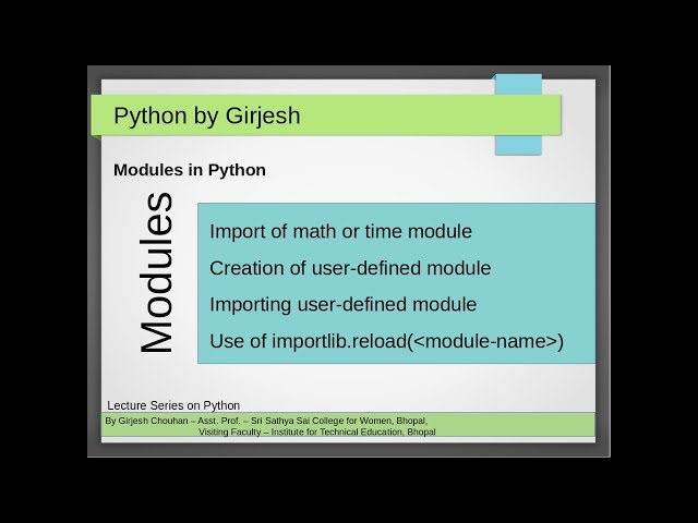 Python Modules: Creating & Importing