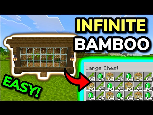 YOU NEED TO MAKE THIS EASIEST AUTOMATIC BAMBOO FARM for Minecraft Bedrock and Java 26.1+