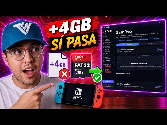 How to TRANSFER FILES LARGER than 4GB to your FAT32 microSD on SWITCH