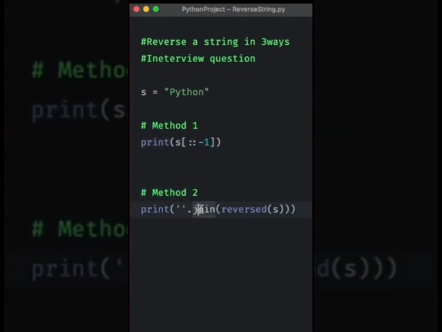 Must learn to reverse a string in python #python #pythonprogramming #pythontutorial