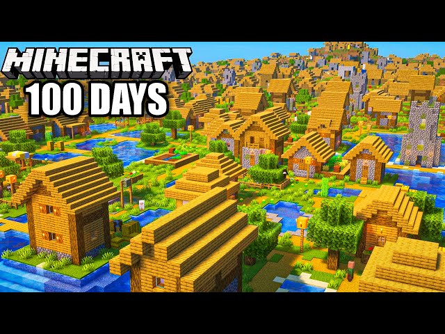 Surviving 100 Days In A Infinite Village