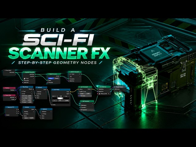The Ultimate Sci-Fi Scanner Effect in Blender Geometry Nodes