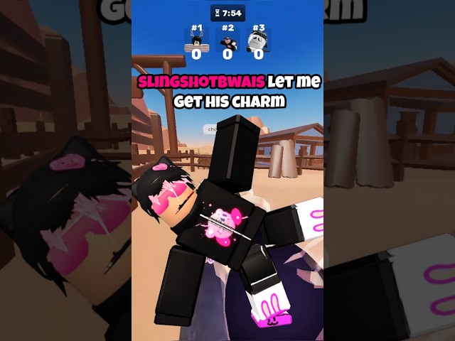 SLINGSHOTBWAI GAVE ME HIS CHARM!!!! #roblox #robloxpvp #gaming #slingshotbwai