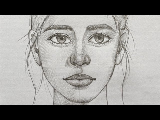 How to Draw a Beautiful Girl Face Using a pencil Step by Step | Easy girl face drawing 