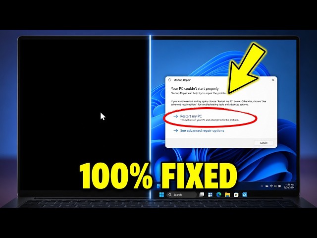 How To Fix Black Screen on Windows 11