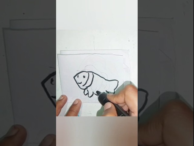 Drawing Machhali #shortsvideo​ #youtubeshorts​ #howtodrawflowervase