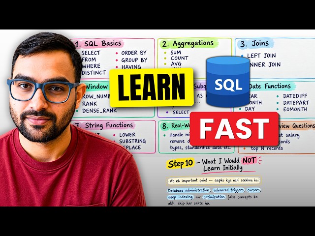 How I’d Learn SQL FAST in 2026