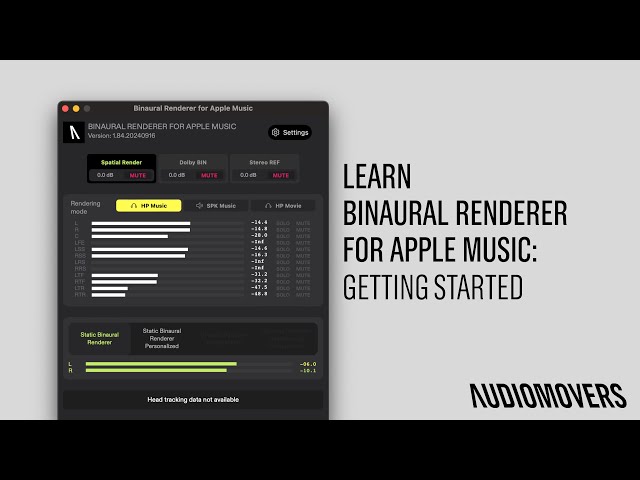 Binaural Renderer for Apple Music | Getting Started | Audiomovers