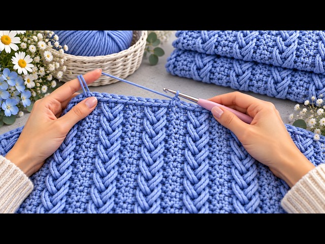 Wow!!! Just 2 Rows! A Blanket in 2 Days! This Is Such an Easy Crochet Pattern. Crochet.