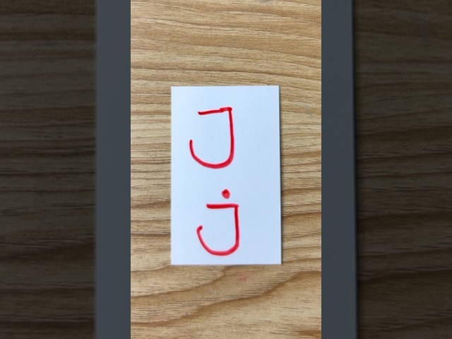 easy letter drawing J j