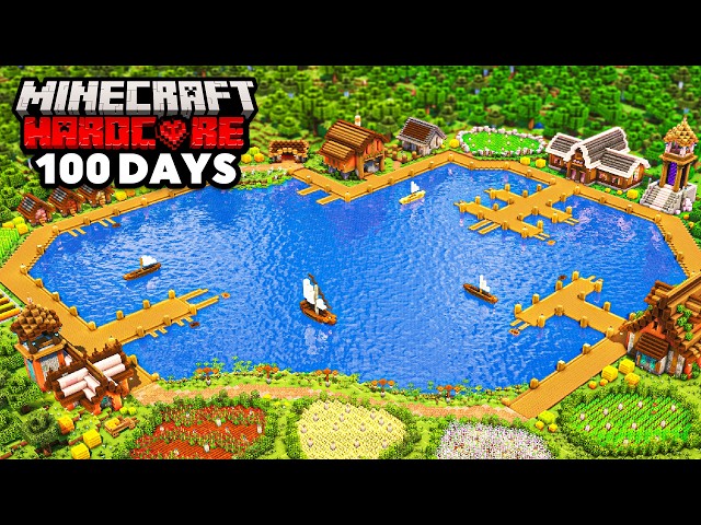I Survived 100 Days on a LAKE in Minecraft Hardcore