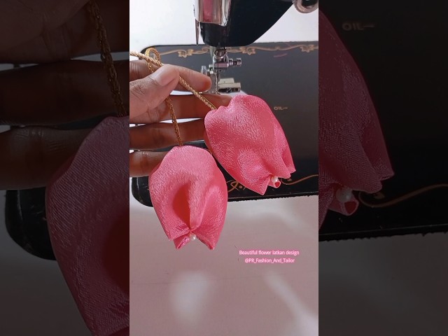 Easy Flower Latkan Making 🌹 Beautiful Blouse Latkan Design #shorts #latkandesign