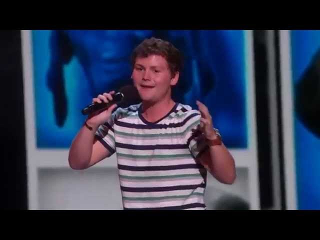 America's Got Talent 2015 - Drew Lynch Stuttering Comedian Jokes About His Service Dog
