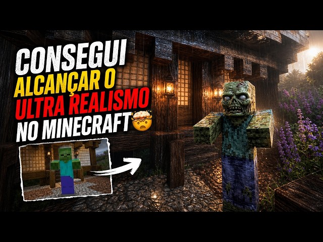 CONSEGUI ALCANÇAR O ULTRA REALISMO NO MINECRAFT🤯