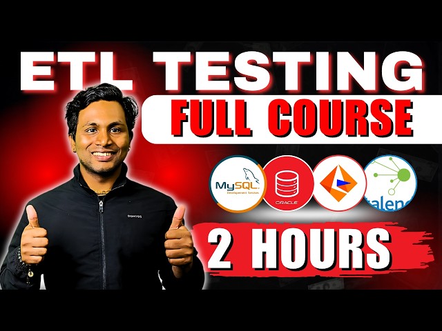 ETL Testing FULL course - 2 hrs | @TKK Live & Shorts #interview #etltesting #bigdata #data