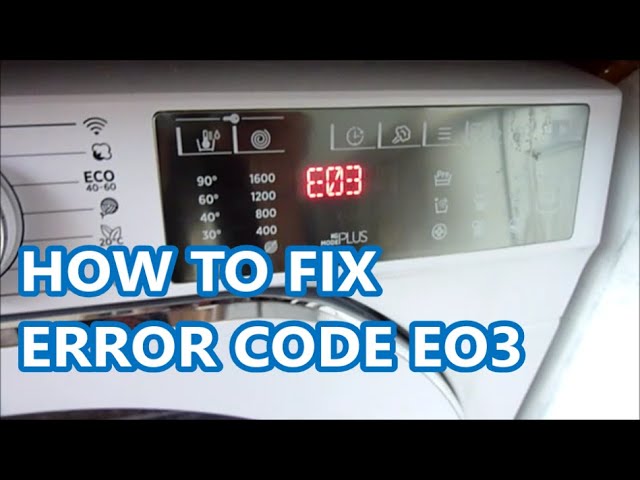 HOW TO FIX ERROR CODE E03 ON HOOVER WASHING MACHINE WHEN WATER NOT DRAINING