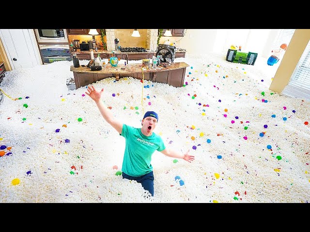 FILLING MY ENTIRE HOUSE WITH PACKING PEANUTS!
