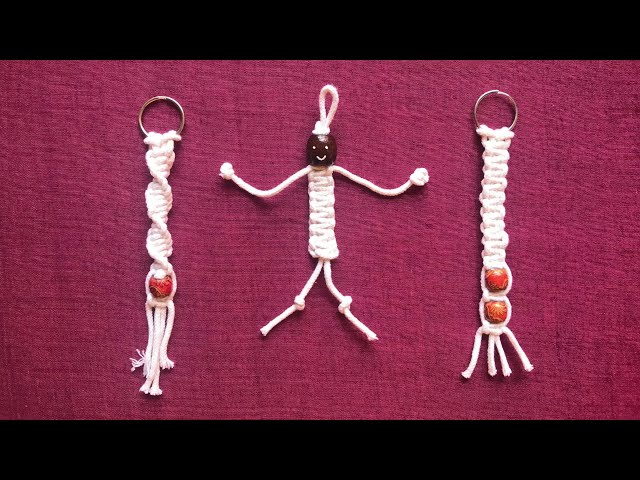 Easy Macrame for Beginners || Macrame for Kids || DIY Macrame Keychain with Beads ||