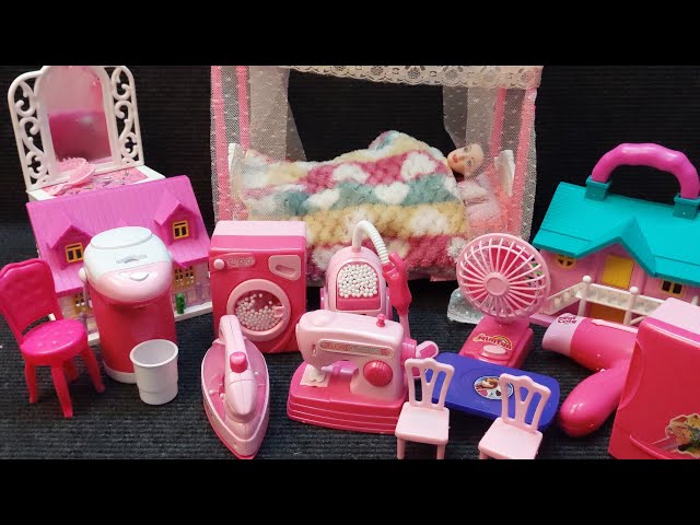 8 Minutes Satisfying with Unboxing Barbie Princess Bed & Home Collection Toys Review | ASMR