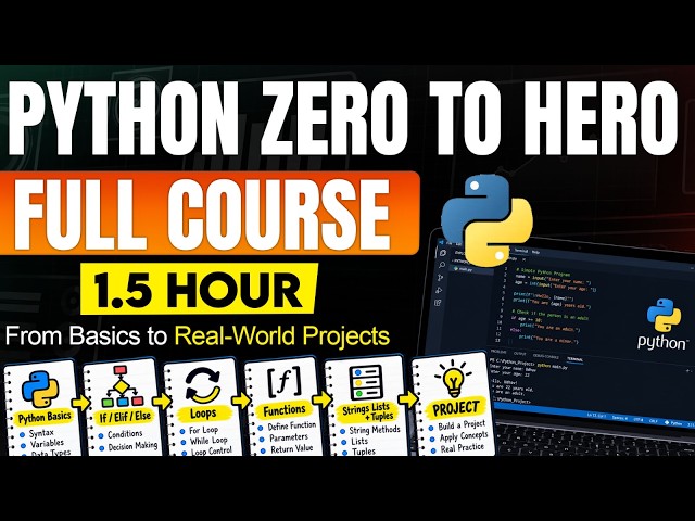 Python Zero to Hero in 1.5 Hours | Full Python Course for Beginners in Hindi | Tpoint Tech