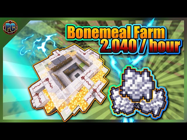 Minecraft Java 1.21+ Tutorial | Automatic Bonemeal Farm – 2,040/h | Compact & Easy Build