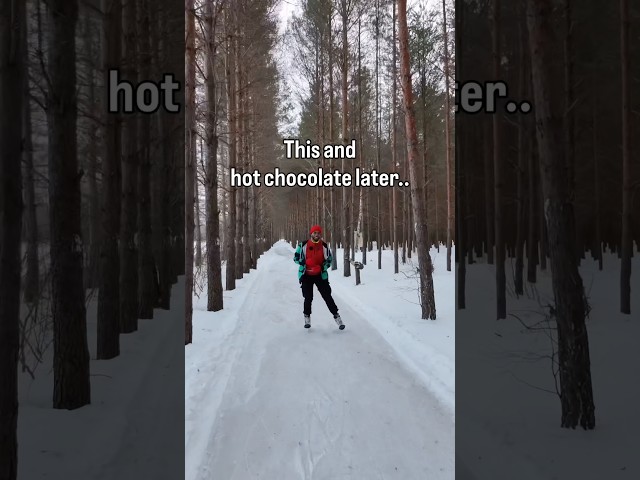 Forest Skating Wonderland 🔥😱 #iceskating #forest #winter #shorts