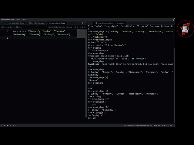 043 Strings are Lists - Comprehensive Python In Tamil