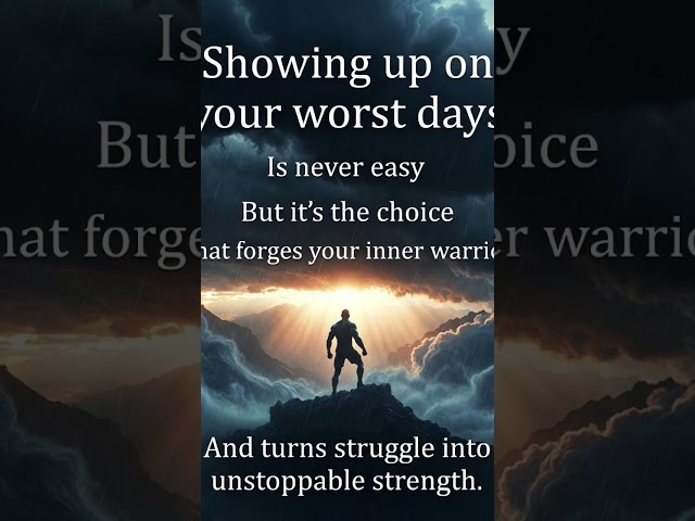 Showing up even when you want to quit