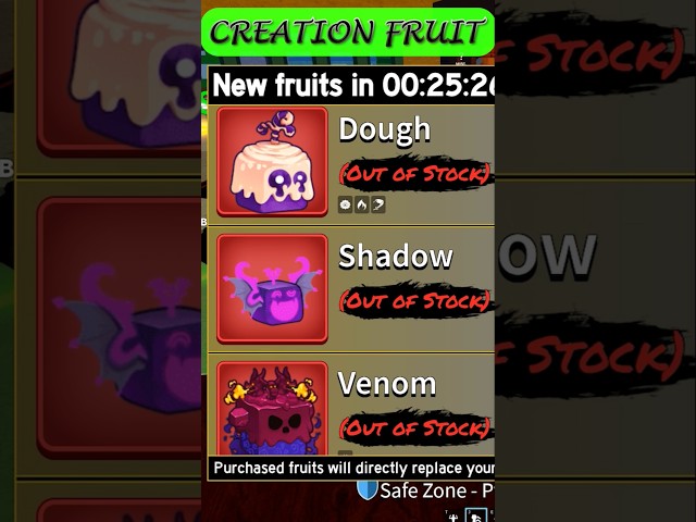 Creation fruit on stock #roblox #bloxfurit