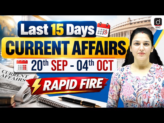 LAST 15 DAYS CURRENT AFFAIRS 2026 | 20 SEP - 04 OCT 2026 | TOP 50 CURRENT AFFAIRS | BY NAMU MA'AM
