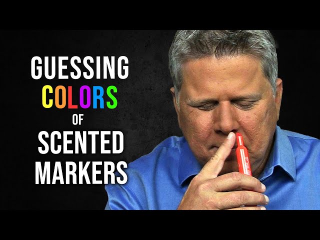 Blind Person Guessing The Colors of Scented Markers