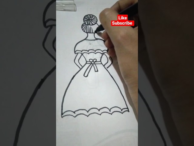 easy drawing of girl #drawing #craft #art #simpledrawing #mycraft #sketch #craftlove #creative