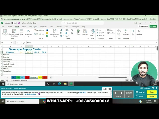 Unit 7 - Excel Chapter 9: Simulation Lab | Unit 7 Excel Chapter 9 Simulation Lab | Excel Chapter 9