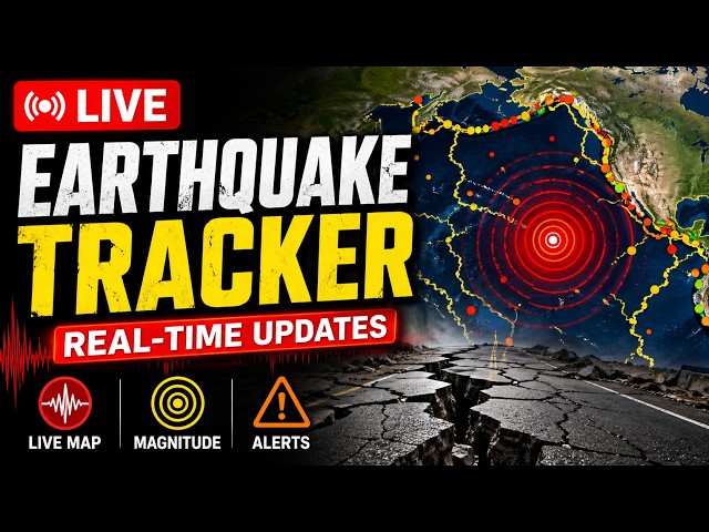 🌍 LIVE 3D Globe Earthquake Monitor 24/7