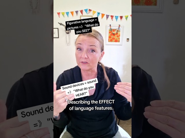 Helping students describe the EFFECTS of #figurativelanguage and #sounddevices #englishteacher