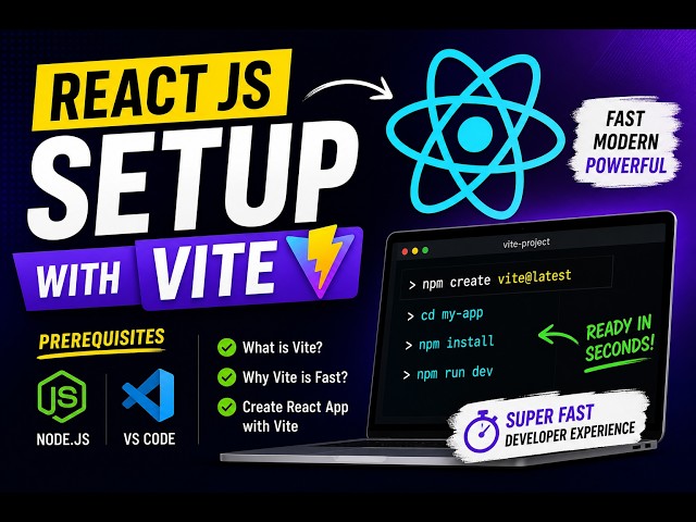 React JS Setup with Vite | Beginner Guide (2026)