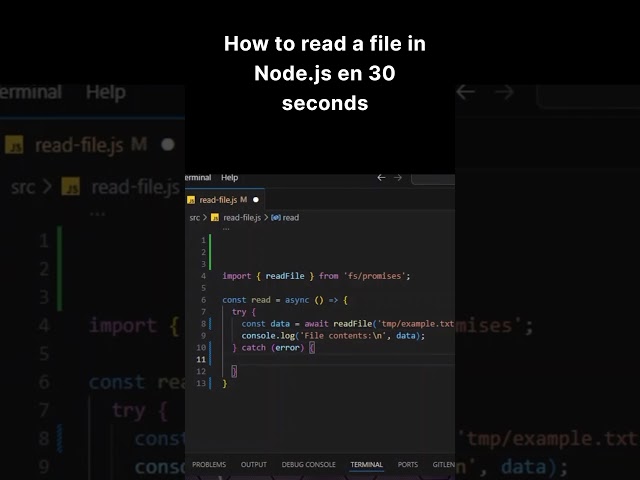 Read a File in Node.js in Just 30 Seconds! ⚡📁