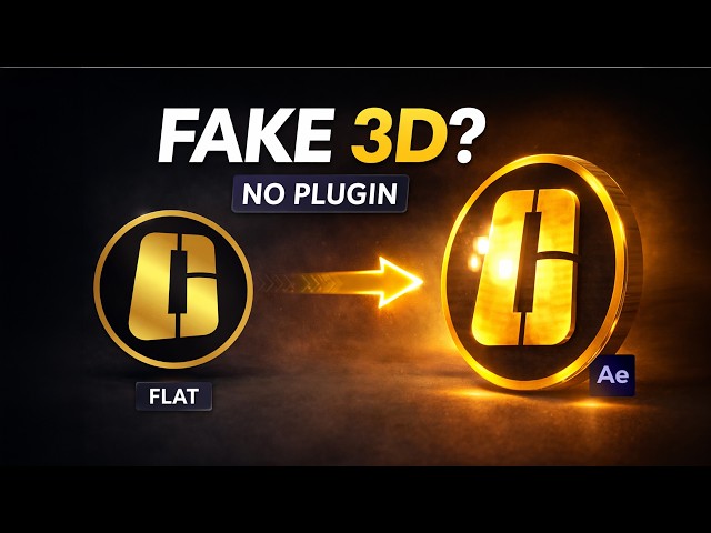 PNG To 3D Logo Animation | Fake 3D Animation In After Effects | After Effects Tutorial