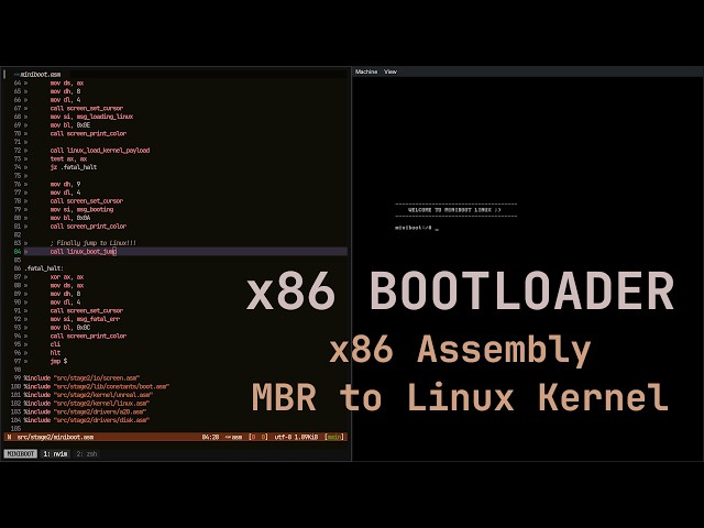 ASMR Programming: Writing an x86 Linux Bootloader from Scratch - No Talking