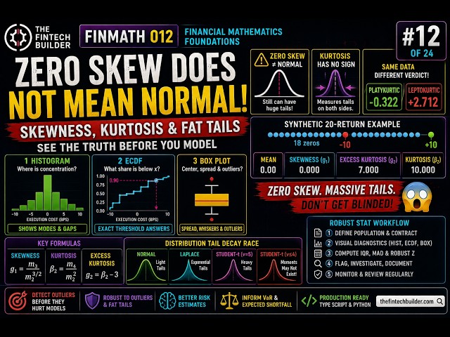 Skewness, Kurtosis & Fat Tails: Why Zero Skew Does Not Mean Normal